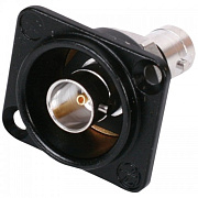 Neutrik NBB75DFIB панельный разъем BNC в корпусе D-типа, проходной, изолированный от земли, черный корпус